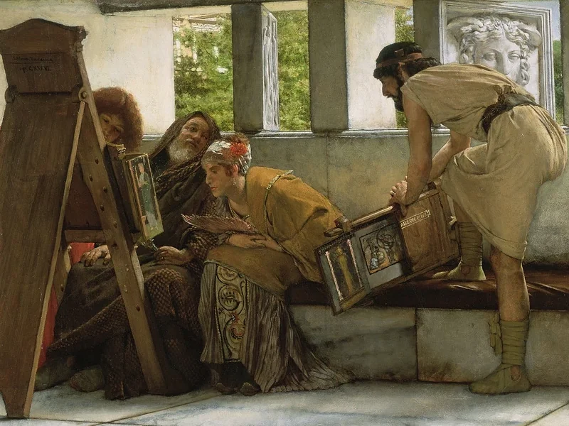 1852-Laura Theresa Alma-Tadema - Uno studio romano - Tokyo Fuji Art Museum